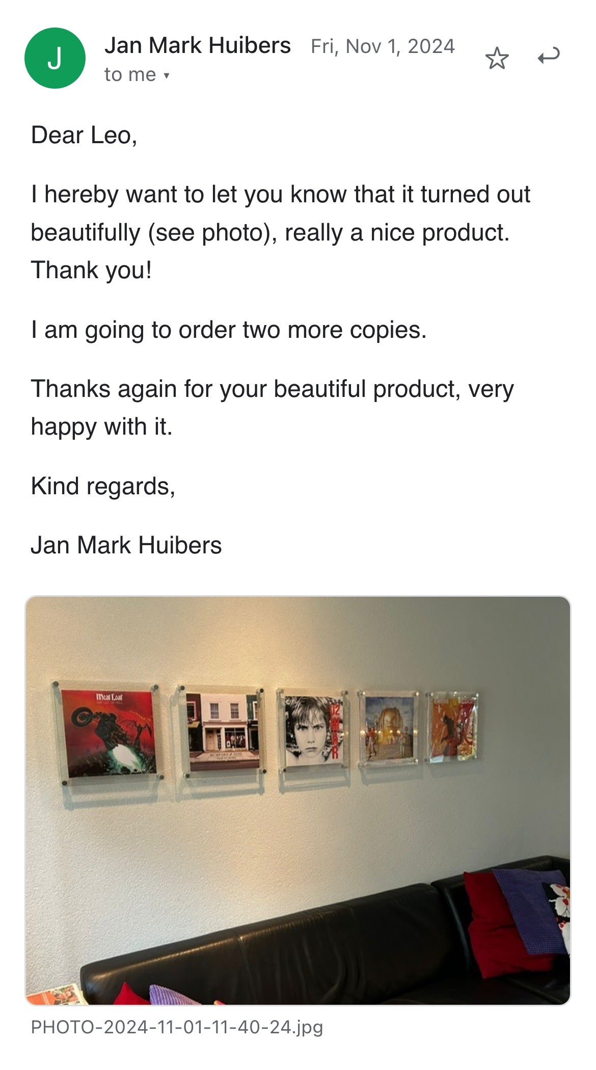 Customer review